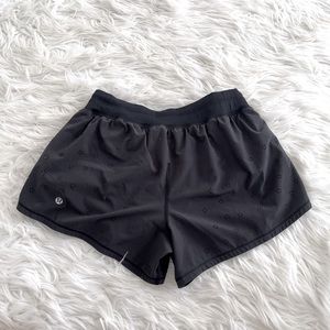 Lined Lululemon black running shorts